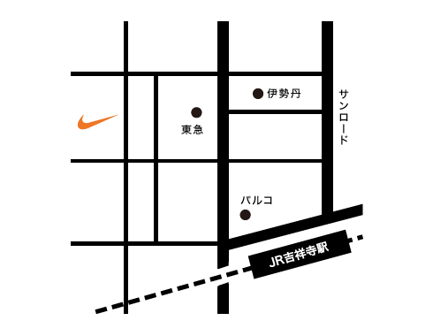 NikeKichijoji周辺地図